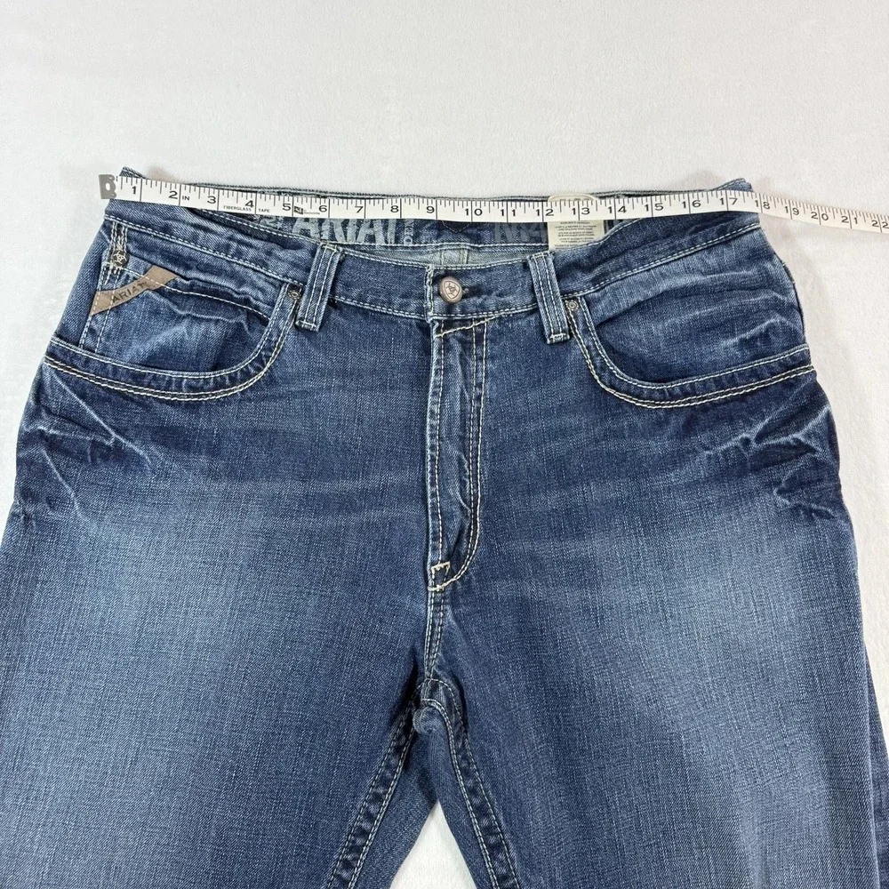 Ariat Mens Low Rise Boundary Boot Cut Jeans M4 Denim Mens Sz 36X32 Blue Western